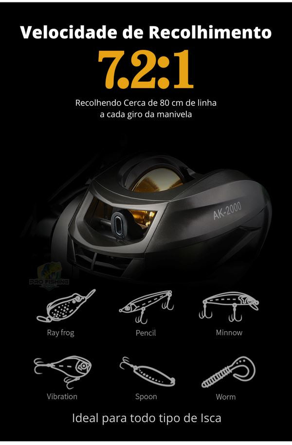 Nova Carretilha Premium LURE PRO AK-2000 FNT1401