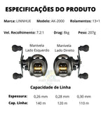 Nova Carretilha Premium LURE PRO AK-2000 FNT1401